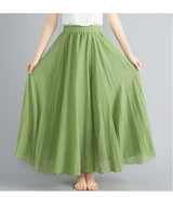 Women Linen Maxi Skirt