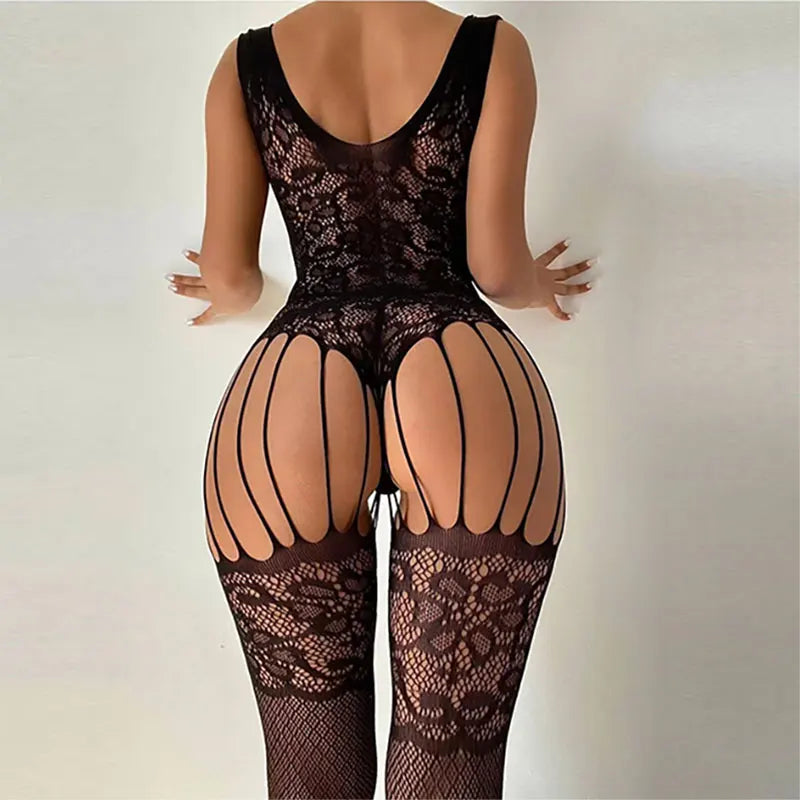 Women Crotchless Bodysuit
