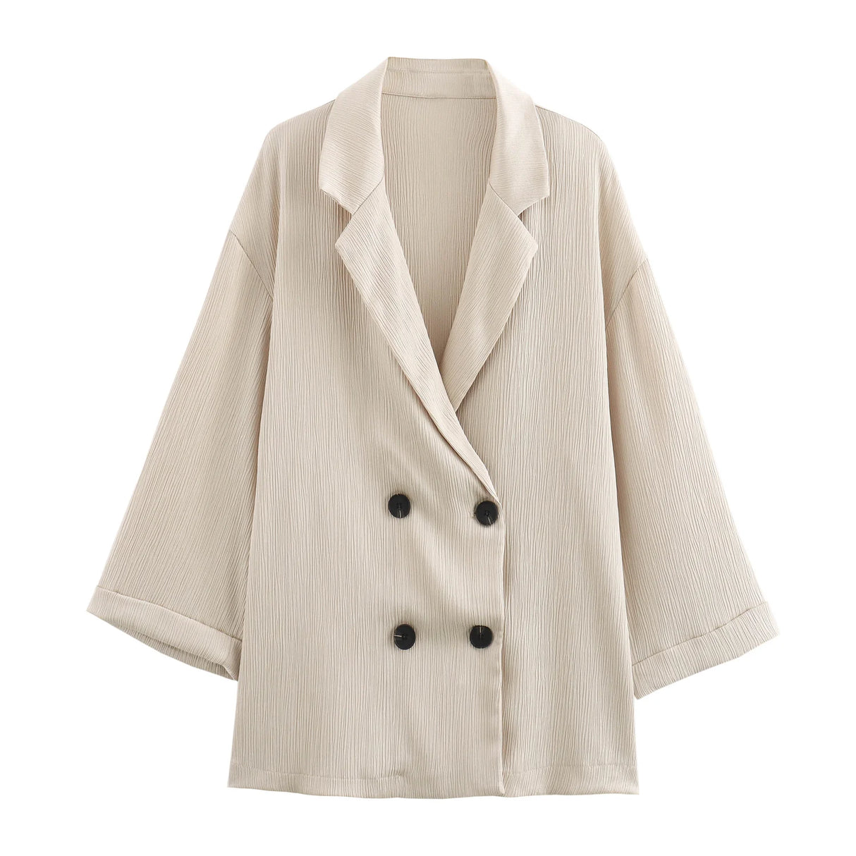 Wrinkled Suit Jacket Pant Set