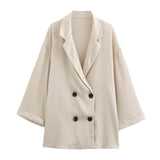 Wrinkled Suit Jacket Pant Set