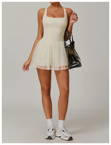 Women Mesh Breathable Tennis Skirt