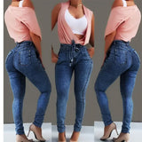 Women Plus Size Stretch Slim Pencil Jeans