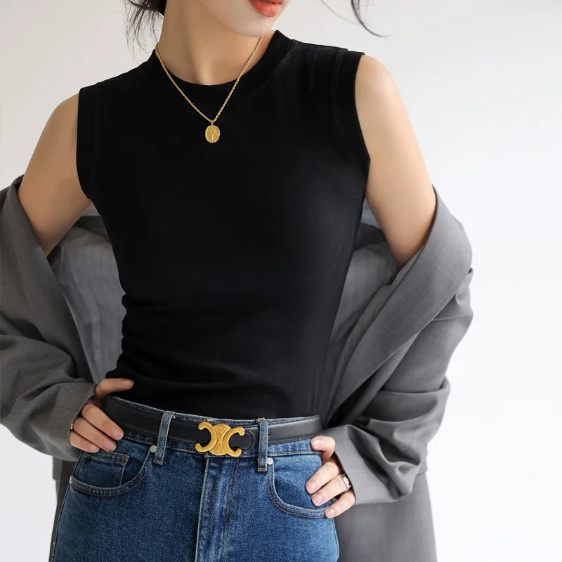 Colorful Round Neck Camisole Vest