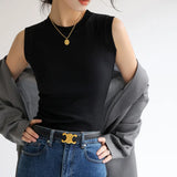 Colorful Round Neck Camisole Vest