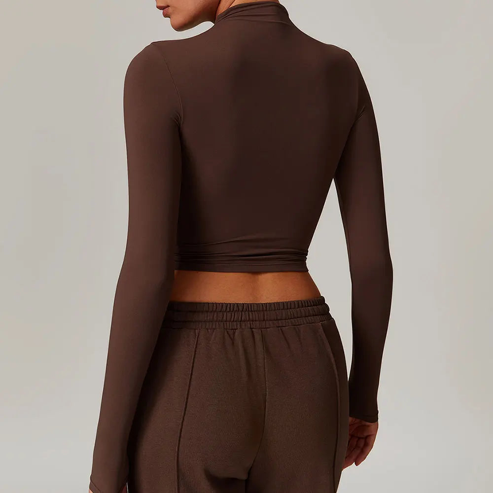 Women's Long Sleeve Yoga Shirt – Outdoor Running Fitness Top