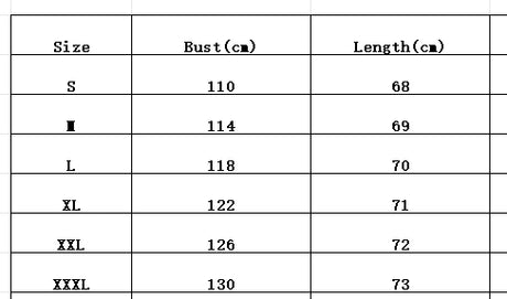 Size chart for PearlEdge™ Pearl-Button Chic Shirt showing bust and length measurements in centimeters.