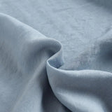 Close-up of soft blue fabric showcasing a luxurious texture for clothing.