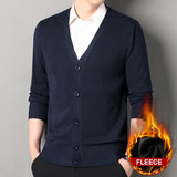 Men V-Neck Knit Cardigan