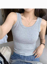 Women Knitted Sleeveless Tee