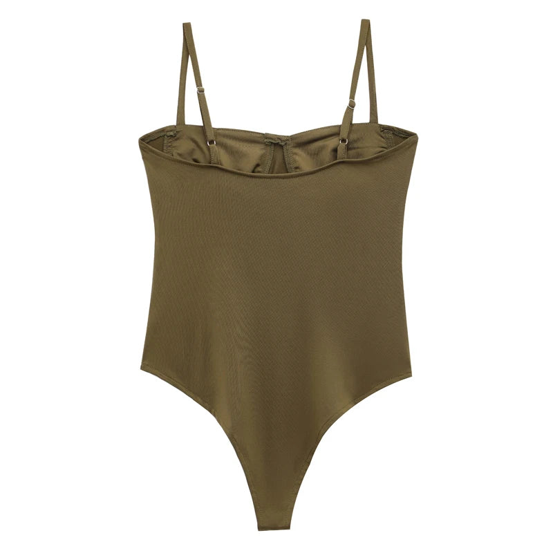 Satin Camisole Bodysuit Women – Backless Lingerie