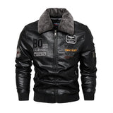 Men's Plus Size PU Motorcycle Suit – Fleece Jacket