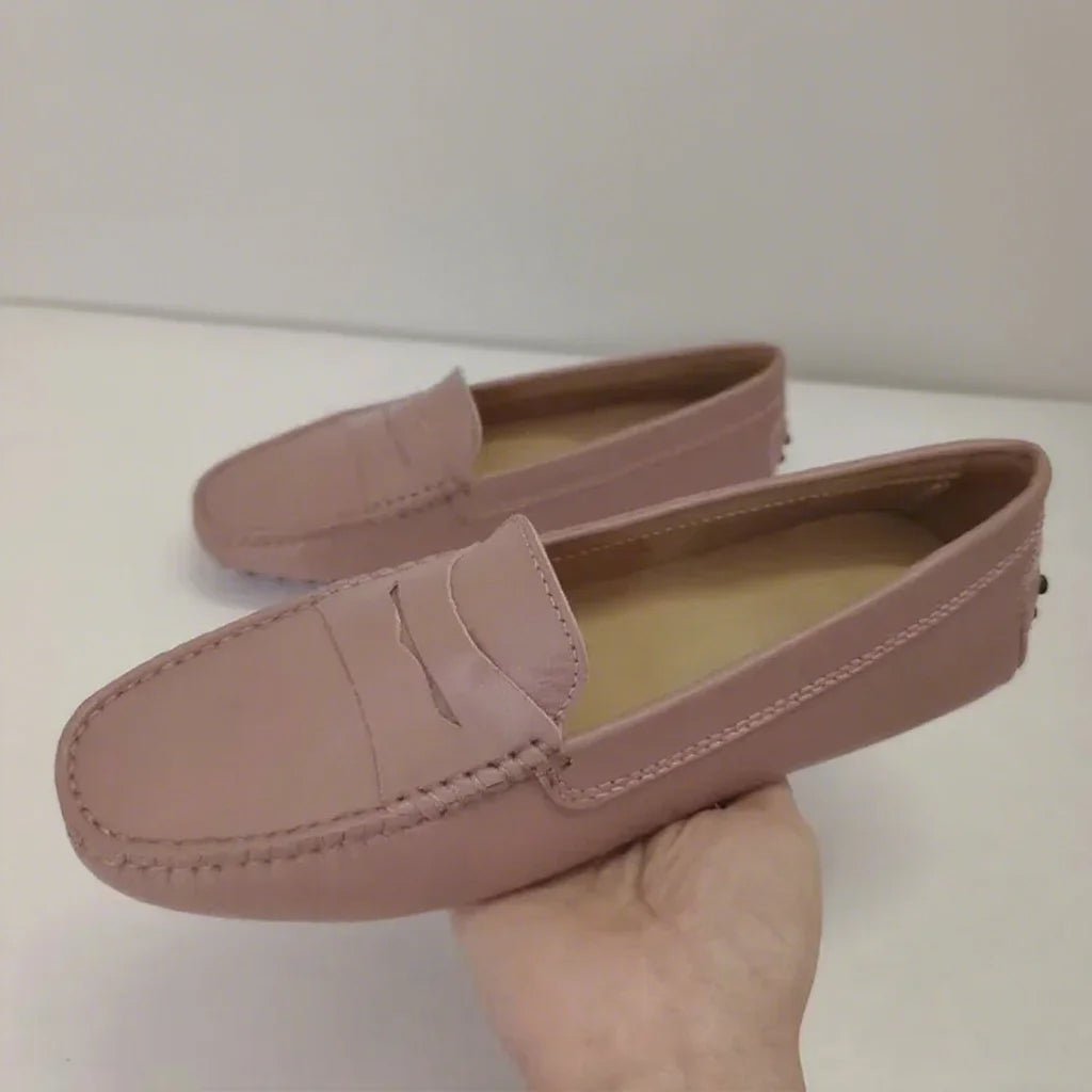Women Flats 2025 Genuine Leather Slip-On Loafers