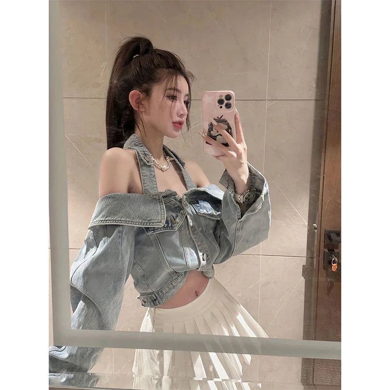 Women’s Vintage Sleeveless Denim Vest Streetwear