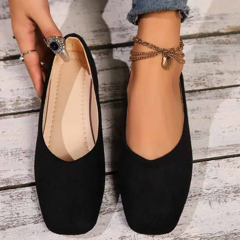 Women’s Square Toe Shallow Casual Ballet Flats