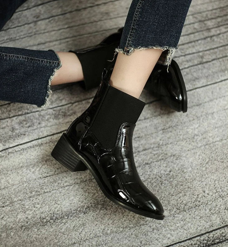 Women Pointed Toe High Heel Work Booties – Short Ankle Shoes