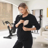 Waffle Knit Nursing Sweater Hoodie