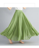 Women Linen Maxi Skirt