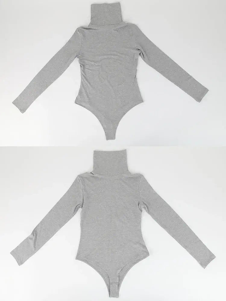 Women High Neck Long Sleeve Bodysuit