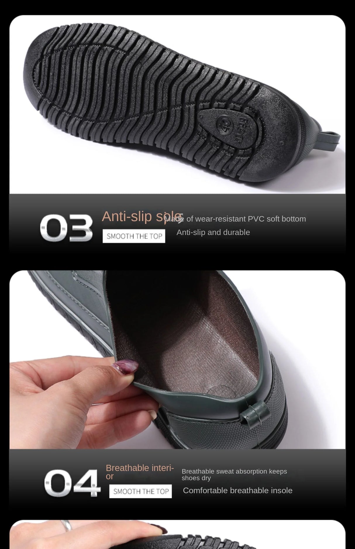 Men Low-Cut Rain Boots