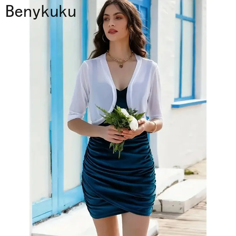 Vintage Mesh Bolero Shrug Cropped Jacket