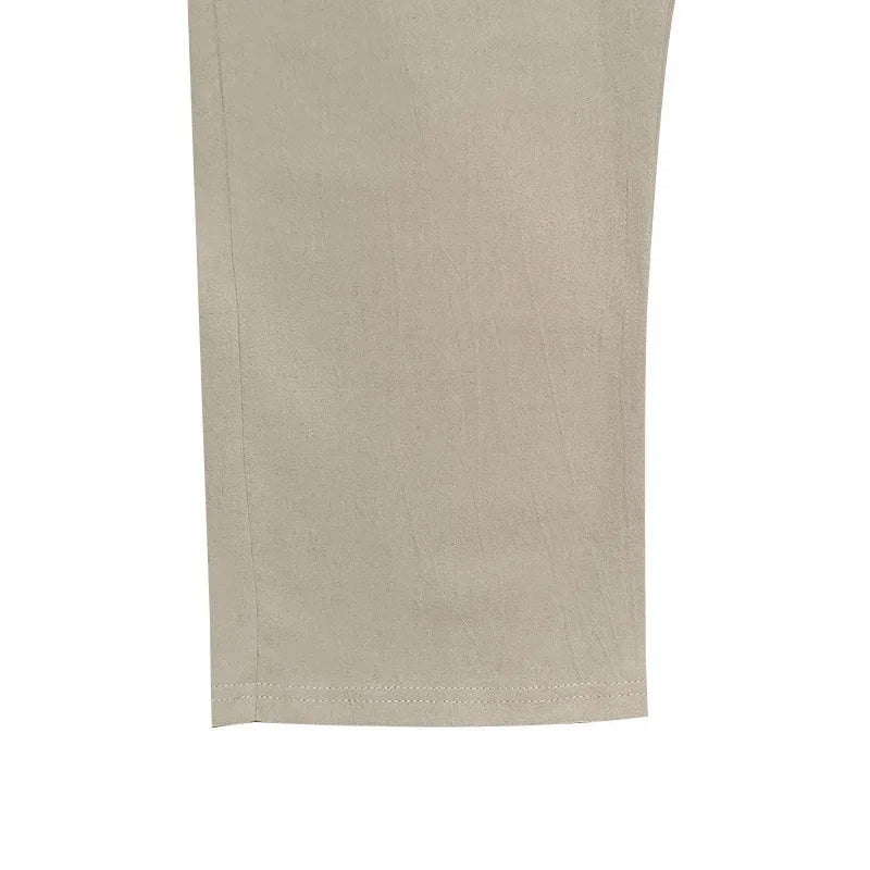 Men Drawstring Linen Pants