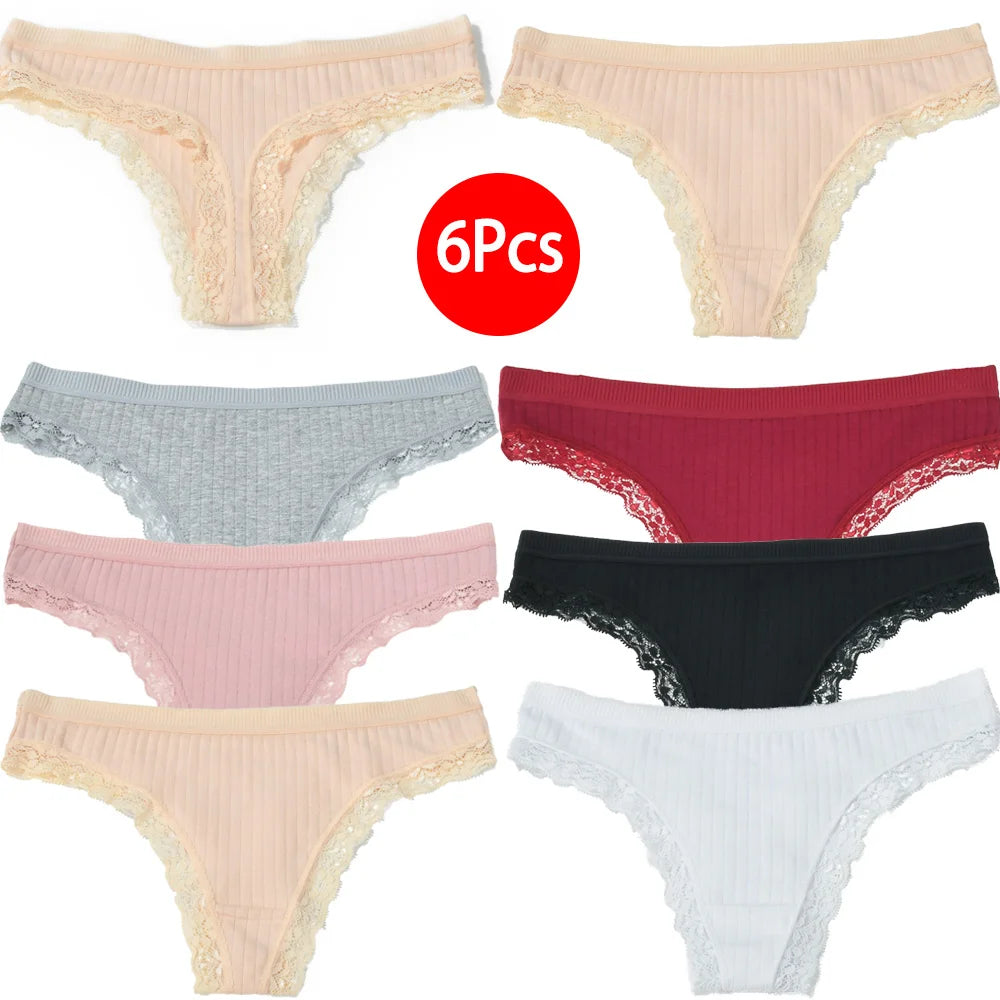 Women Mid-Rise Lace Thong