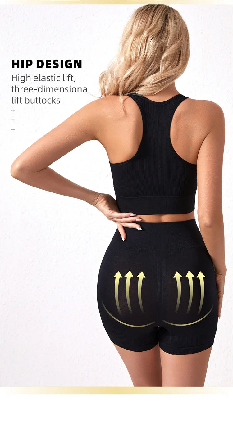 Women Seamless Yoga Bra Set