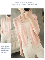 Women Knitted V-Neck Sun Protection Cardigan