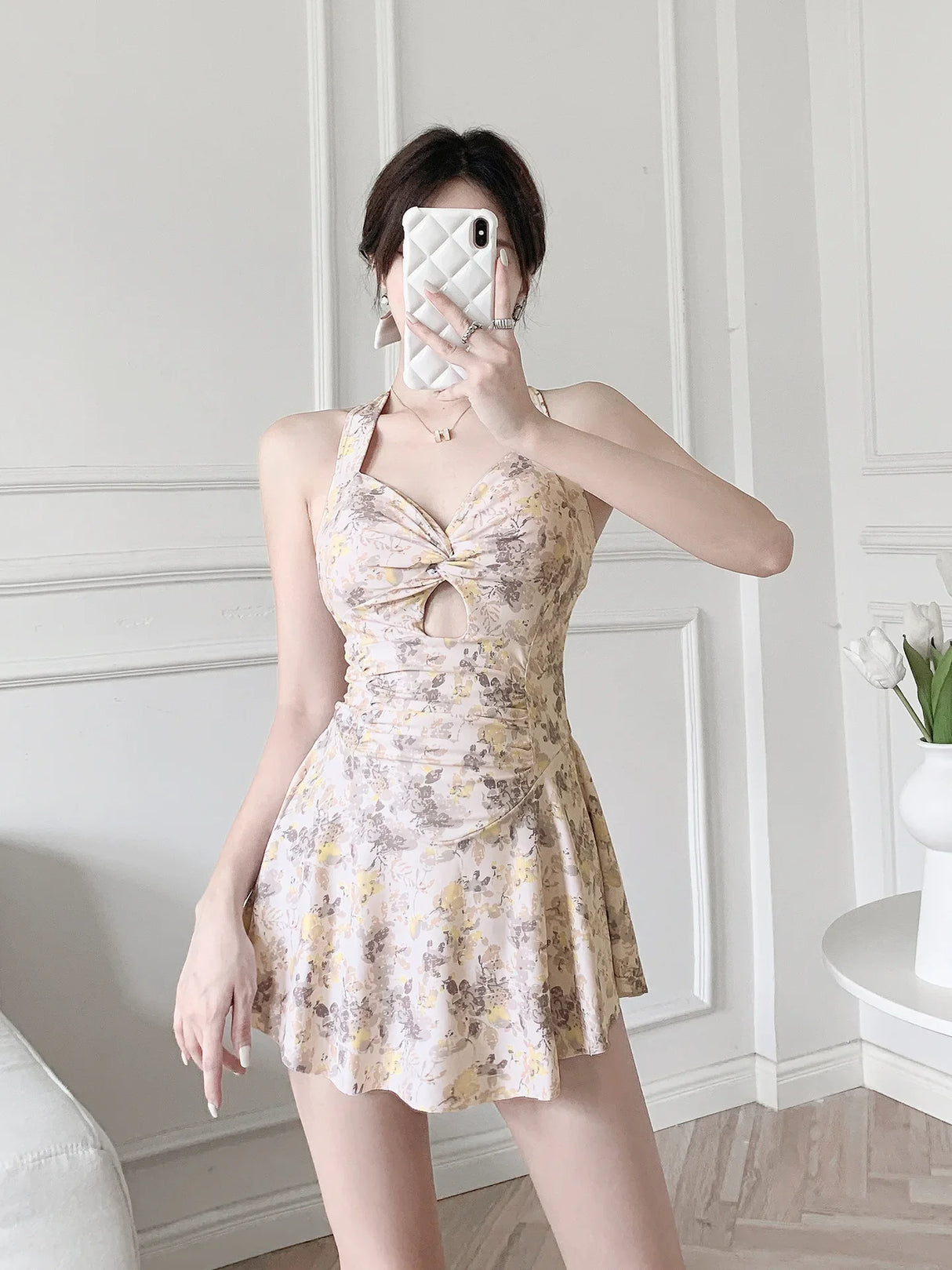 Women Halter High Waist Swimsuit