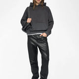 Letter Wings Fleece Hoodie