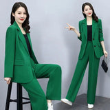 Setique™ – Blazer & Pant Set (2-Piece, Korean Loose Suit for Office & Everyday)