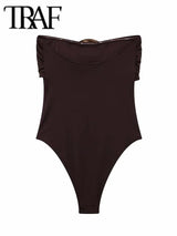 Off Shoulder Strapless Bodysuit – Summer Bodycon