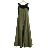 Women Cotton Wide Leg Jumpsuit