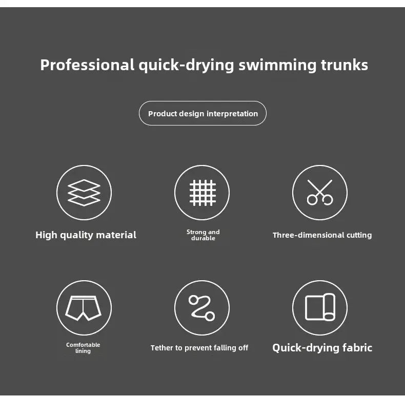 Men’s Plus Size Five-Point Swim Shorts