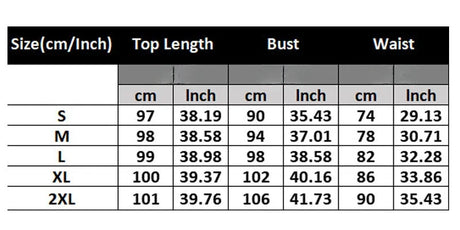 Size chart for striped multifunctional nursing dress showing measurements in cm and inch for various sizes.
