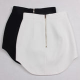 Women Slim Fit Button Back Mini Skirt