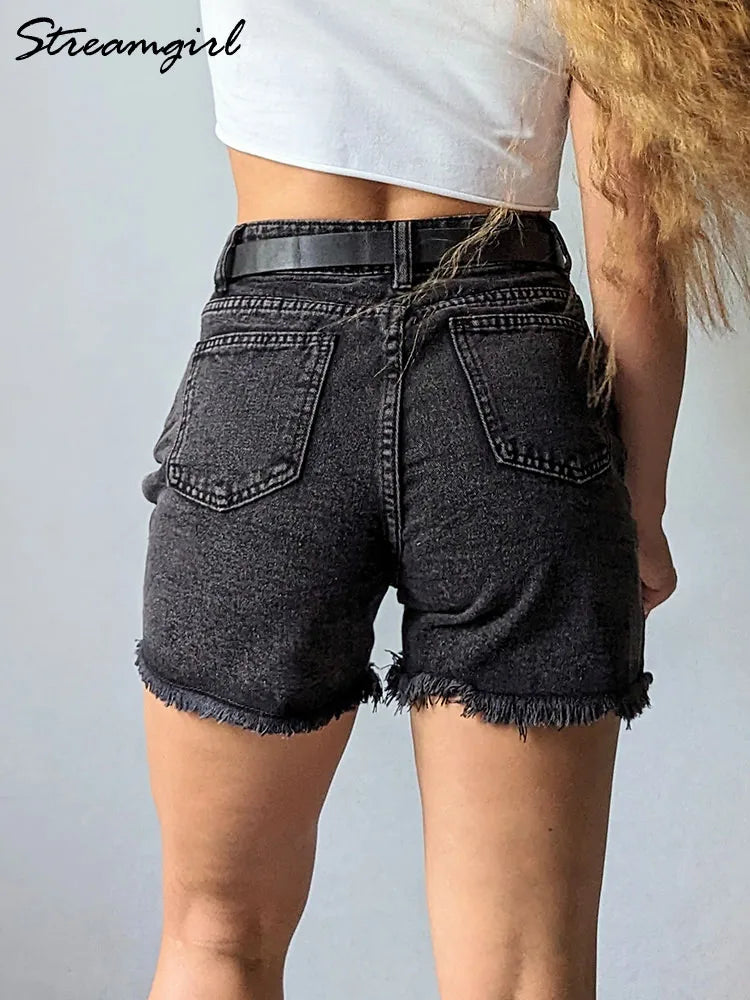 Women's Blue Casual Denim Shorts