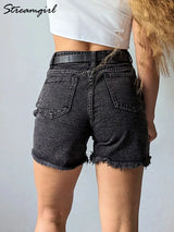 Women's Blue Casual Denim Shorts