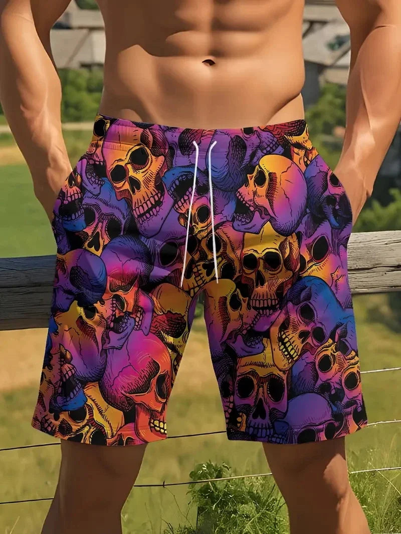 Men 3D Print Beach Shorts