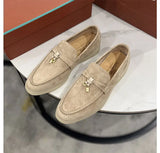 Women’s Leather Slip-On Bean Shoes Flats