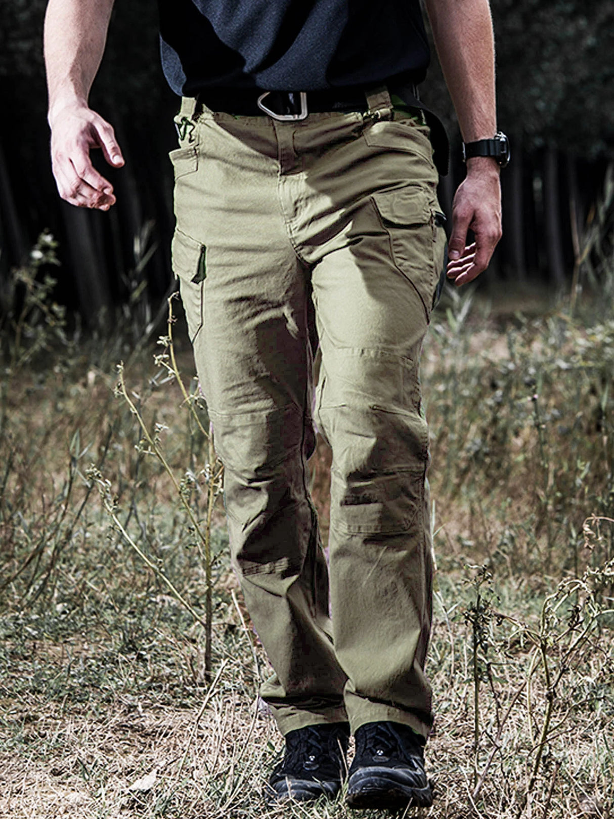 Men Cotton Casual Cargo Pants