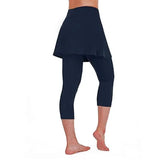 Women High Elastic 2-Piece Skirt Pants Set