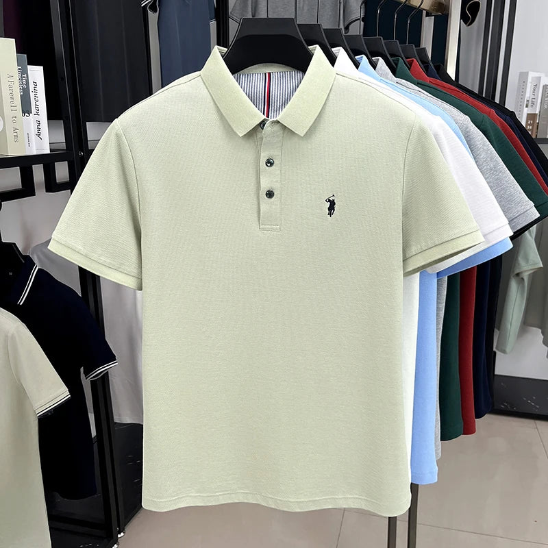 Men Cotton Embroidered Polo Shirt