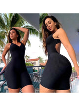 QuickTone™ – Sleeveless Backless Gym Bodysuit (Quick-Dry, Sculpting & Active)