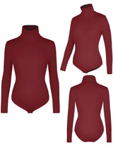 Women High Neck Long Sleeve Bodysuit