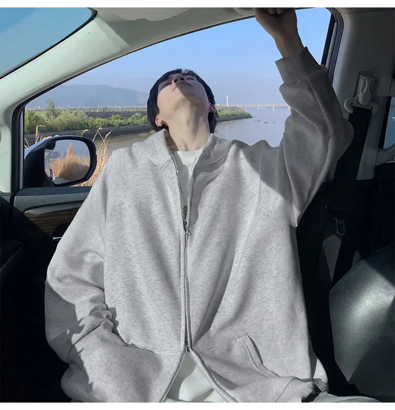 Men's Plus Size Zip Hoodie – Heavy Cotton Blend