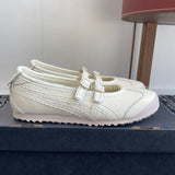 Women Ballet Flats Round Toe Lace Genuine Leather