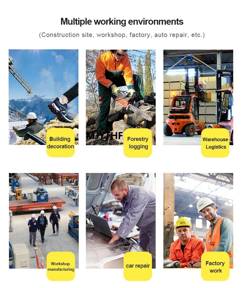 Women Safety Shoes Air Cushion Steel Toe Sneakers