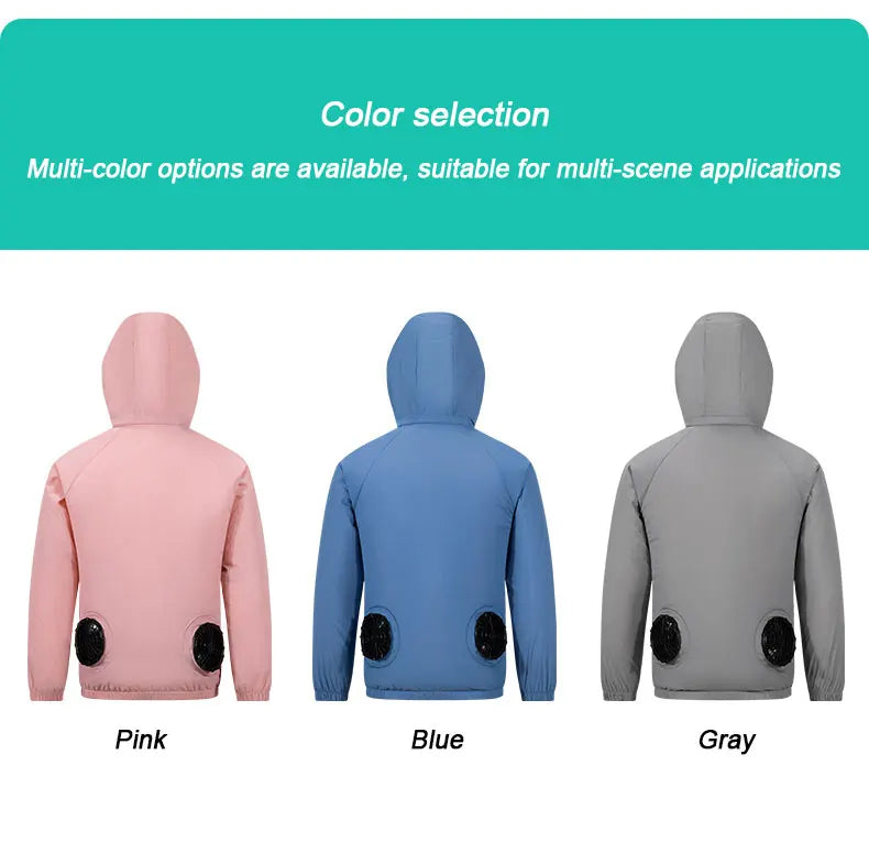 Men Cooling Fan USB Cotton Jacket