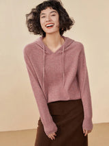 Women's 100% Cashmere Hooded Sweater